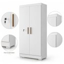 Ver imagem 4 de Armário Multiuso Itu 2 Portas Puxador MDF Pés em Madeira:Branco