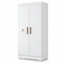 Ver imagem 1 de Armário Multiuso Itu 2 Portas Puxador MDF Pés em Madeira:Branco