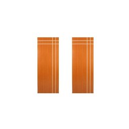 Kit com 2 Folhas de Porta Madeira Decorada 210x80cm Espessura 3,5cm Mantiqueira - 1