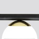 Ver imagem 2 de Lustre Pendente Figo com 6 Globos Esfera de Vidro - Preto/dourado