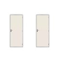 Ver imagem 1 de 2 Kits Porta de Madeira Lisa 215x85cm com Batente de Aço 06cm Açomad Branco MGM