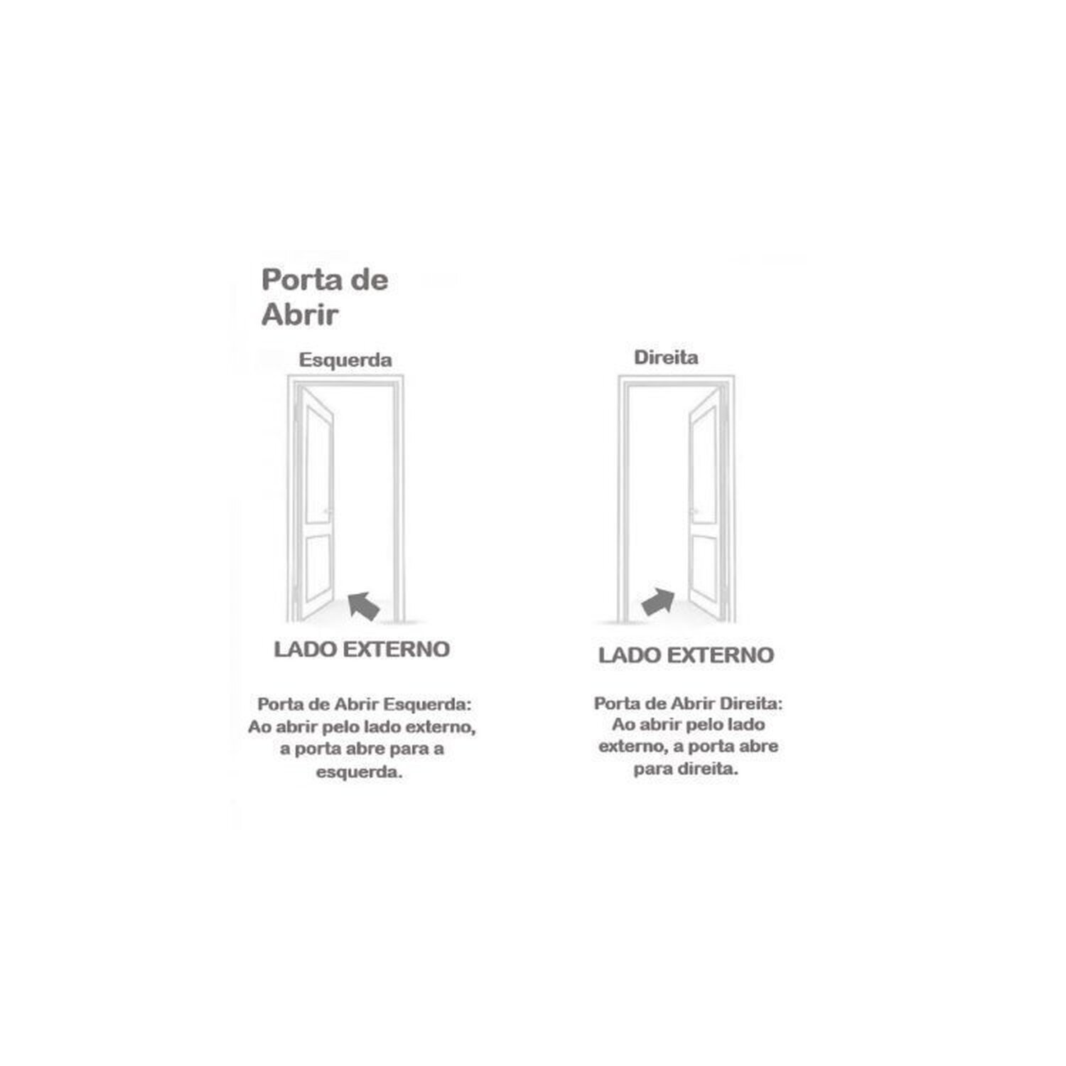 2 Kits Porta de Madeira Lisa 215x85cm com Batente de Aço 06cm Açomad - 4