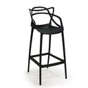 Ver imagem 3 de Kit 12 Banquetas Allegra com Encosto Design Cozinha/bancada - Preto
