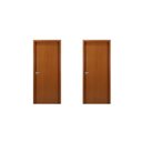 Ver imagem 1 de 2 Kits Porta de Madeira Lisa 215x84cm com Batente de MDF Ultra 12cm Melamínico Abertura Esquerda Mar