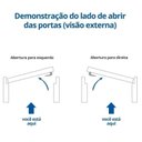 Ver imagem 3 de 2 Kits Porta de Madeira Lisa 215x84cm com Batente de MDF Ultra 12cm Melamínico Abertura Esquerda Mar