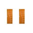 Ver imagem 1 de 2 Kits Porta de Madeira Decorada 215x65cm com Batente de Aço 06cm Cantareira Marrom/Mogno MGM