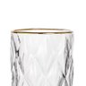 Copo Diamond Transparente com Borda Dourada 400mlem Casa Tem - 3