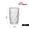 Copo Diamond Transparente com Borda Dourada 400mlem Casa Tem - 2