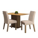 Ver imagem 2 de Conjunto Sala de Jantar Madesa Manu Mesa Tampo de Madeira com 2 Cadeiras - Rustic/imperial