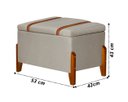Ver imagem 4 de Puff Báu Retro Estofado Premium para Sala e Quarto Recamier Moderno Closet Retro Cor Bege