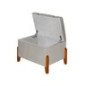 Puff Báu Retro Estofado Premium para Sala e Quarto Recamier Moderno Closet Retro Cor Bege - 2