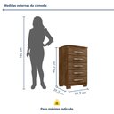Ver imagem 3 de Cômoda para Quarto 5 Gavetas com Pés Itapema Marrom/Malbec