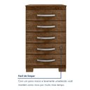 Ver imagem 7 de Cômoda para Quarto 5 Gavetas com Pés Itapema Marrom/Malbec