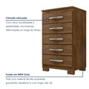 Ver imagem 6 de Cômoda para Quarto 5 Gavetas com Pés Itapema