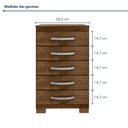 Ver mais imagens de Cômoda para Quarto 5 Gavetas com Pés Itapema Marrom/Malbec