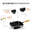 Ver imagem 2 de Frigideira Grill Quadrada Ferro 23,5cm 2l Panela Mineira
