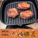 Ver imagem 3 de Frigideira Grill Quadrada Ferro 23,5cm 2l Panela Mineira