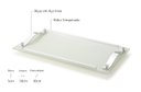 Ver imagem 3 de Bandeja Decorativa de Vidro Branco 50x30cm F. Collection