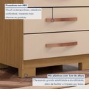 Ver imagem 4 de Cômoda para Quarto 5 Gavetas com Pés Itapema Bege/Carvalho Americano/Off White