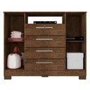 Ver imagem 4 de Cômoda para Quarto 2 Portas e 4 Gavetas com Chave 120,5cm com Pés Floripa