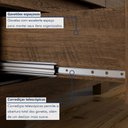 Ver imagem 7 de Cômoda para Quarto 2 Portas e 4 Gavetas com Chave 120,5cm com Pés Floripa Marrom/Malbec