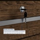 Ver mais imagens de Cômoda para Quarto 2 Portas e 4 Gavetas com Chave 120,5cm com Pés Floripa Marrom/Malbec