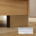 Ver imagem 5 de Cômoda para Quarto 2 Portas e 4 Gavetas com Chave 120,5cm com Pés Floripa Cinza/Carvalho Americano/Grafite