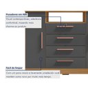 Ver imagem 6 de Cômoda para Quarto 2 Portas e 4 Gavetas com Chave 120,5cm com Pés Floripa