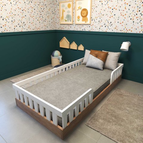 Cama Infantil Montessoriana Solteiro Sol