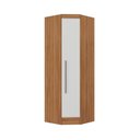 Ver imagem 3 de Armário Guarda-Roupa de Canto com 1 Porta Viena Yescasa Branco/Nogal