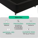 Ver imagem 2 de Cama Box Solteiro Bravus 78x188x44 Preto