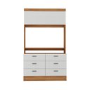 Ver imagem 5 de Estante para TV e Home Theater até 42 Polegadas 120CMX204,5cm Viena 1 Porta 6 Gavetas Yescasa Branco