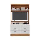 Ver imagem 4 de Estante para TV e Home Theater até 42 Polegadas 120CMX204,5cm Viena 1 Porta 6 Gavetas Yescasa Branco