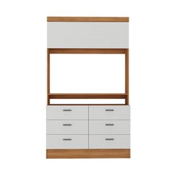 Estante para Tv até 42 Polegadas Viena 1 Porta 6 Gavetas Espresso Móveis - 5