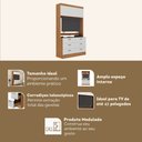 Ver imagem 6 de Estante para TV e Home Theater até 42 Polegadas 120CMX204,5cm Viena 1 Porta 6 Gavetas Yescasa Branco