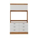 Ver imagem 5 de Estante para TV e Home Theater para TV até 42 Polegadas 120cmx204,5cm Viena 1 Porta 6 Gavetas YesCasa