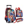 Kit Mochila Dragon Ball Super Carrinho Azul 40x30x13cm - 1