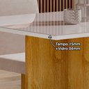Ver imagem 5 de Sala de Jantar Mesa Salinas Tampo com Vidro 90x90 e 4 Cadeiras Londres