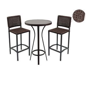 CONJUNTO PARA ÁREA COM 02 BANQUETAS DUBAI E 01 BISTRO DUBAI