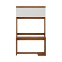 Ver imagem 6 de Escrivaninha Mesa Escritório para Computador Viena 1 Porta 120cm Nogal e Branco Yescasa