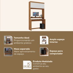 Escrivaninha para Computador Viena 1 Porta Espresso Móveis - 5