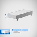 Ver imagem 4 de Base Cama Box Solteiro 78x188x26 Sued Cinza Probel