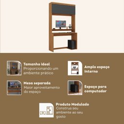 Escrivaninha para Computador Viena 1 Porta Espresso Móveis - 5