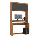 Ver imagem 2 de Escrivaninha Mesa Escritório para Computador Viena 1 Porta 120cm Nogal e Grafite Yescasa Cinza