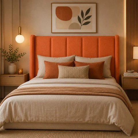 Cabeceira Valentina Casal Painel Vertical Estofado Luxo Bz Homec