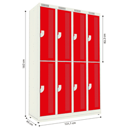 Armário de Aço 8 Portas - Nk 4302 - 4