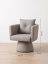 Ver imagem 3 de Poltrona Decorativa Orgânica Base Fixa Agatha Suede Cappuccino Liso