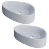 Kit 02 Cubas de Apoio Gota para Banheiro Lavabo C01 Bg43w Branco Granit Matte - Lyam - 1