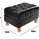 Ver imagem 4 de Poltrona com Puff Duquesa Decorativo Chesterfield Capitonê Preto
