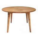 Ver imagem 1 de Mesa Redonda Design Escandinavo em Madeira e Acabamento Acetinado em Cera Coleção Scandian Marrom/Cor
